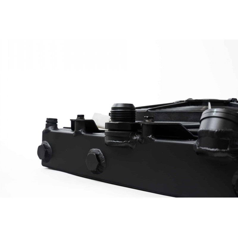 CSF 2858XB Половинний радіатор охолодження з 12″ вентилятором SPAL (чорний) для MITSUBISHI Evolution 7/8/9 Photo-3
