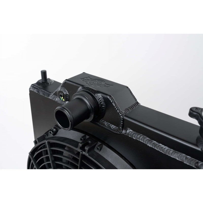 CSF 7075B Повнорозмірний тонкий радіатор охолодження алюмінієвий з 12-дюймовим вентилятором (чорний) для MITSUBISHI Lancer Evolution 4/5/6/7/8/9 1996-2007 Photo-3