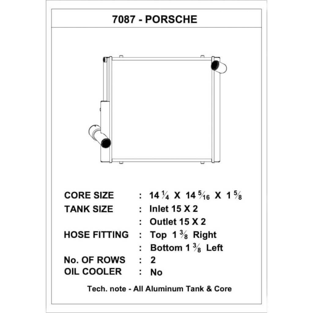 CSF 7087 Високопродуктивний радіатор (правий) для PORSCHE 911 GT3 / GT3RS / GT2RS (991) / 718 Cayman GT4 / GT4RS (982) Photo-2