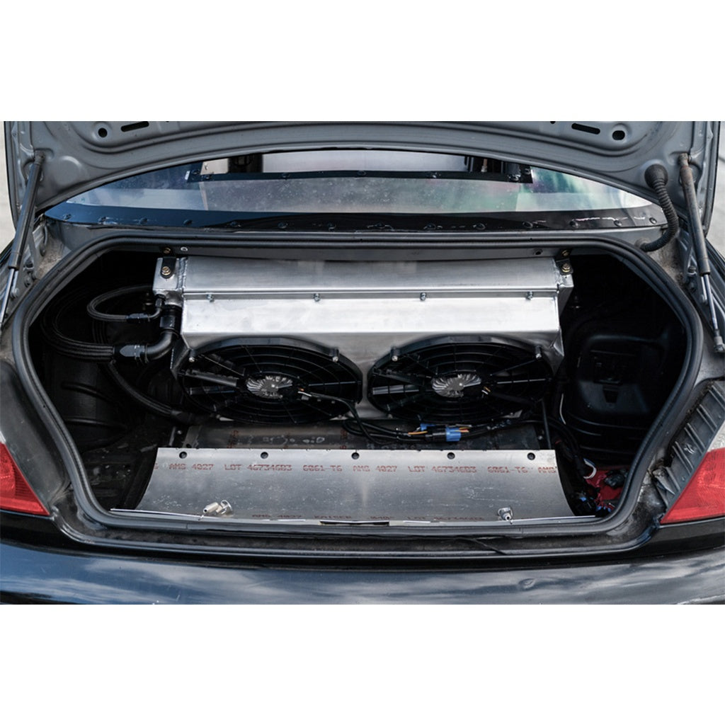 CSF 8374 Подвійний радіатор з кожухом + 14-дюймові безщіткові вентилятори SPAL і джгути проводів Photo-16