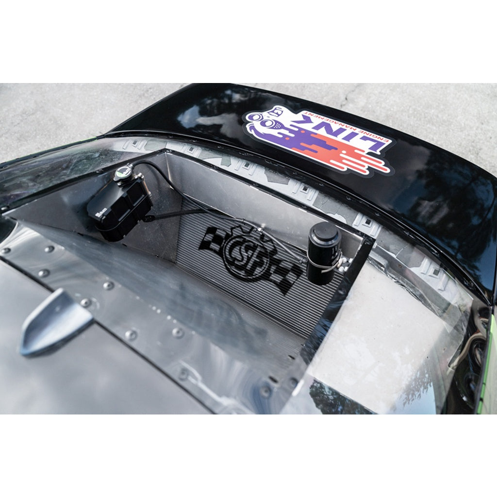 CSF 8374 Подвійний радіатор з кожухом + 14-дюймові безщіткові вентилятори SPAL і джгути проводів Photo-18