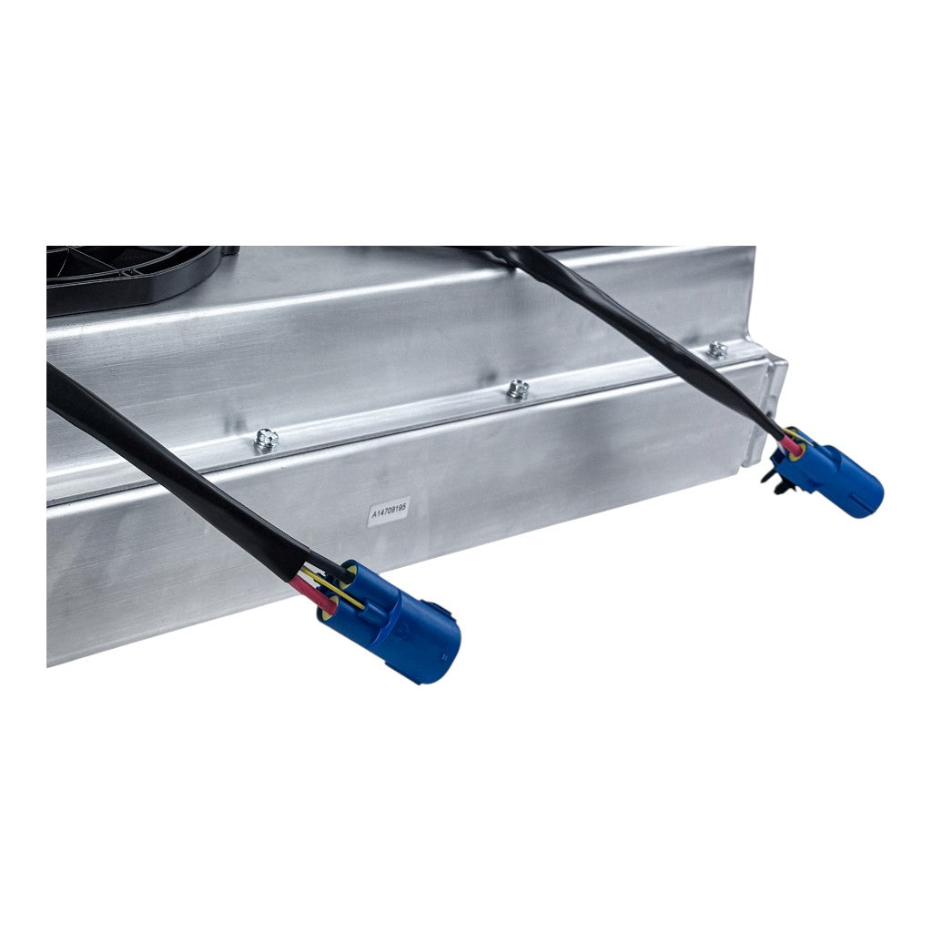 CSF 8374 Подвійний радіатор з кожухом + 14-дюймові безщіткові вентилятори SPAL і джгути проводів Photo-12