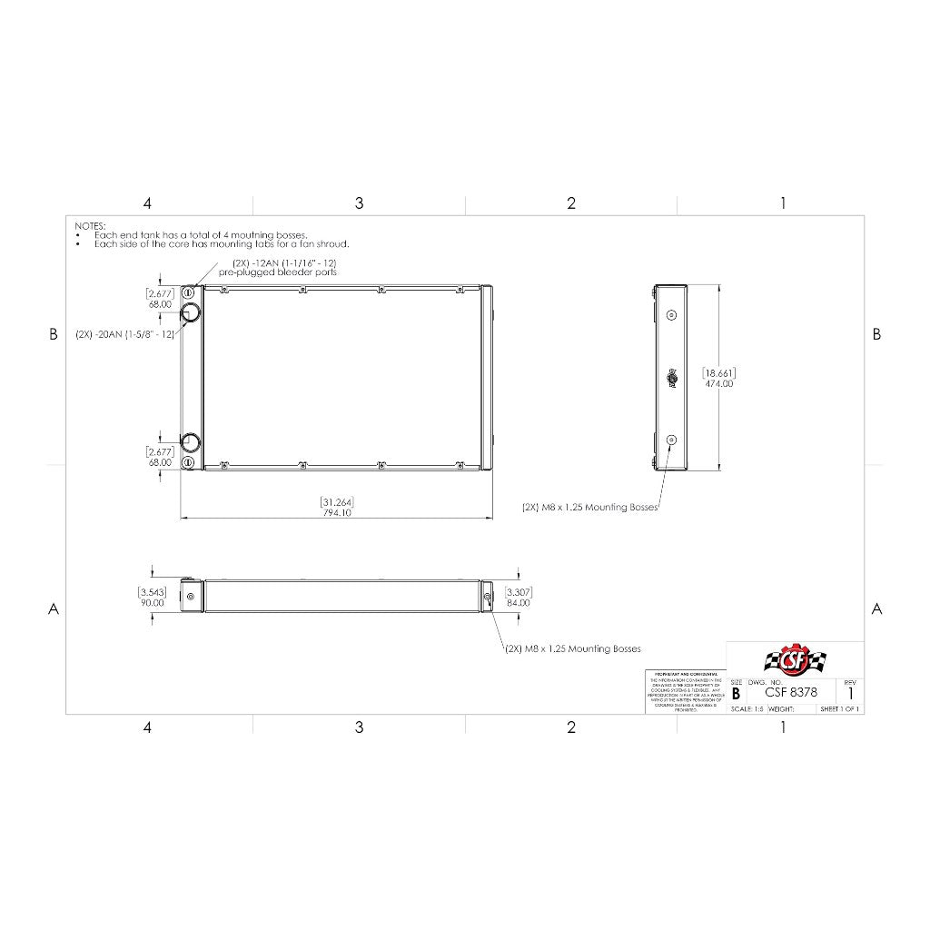 CSF 8378 Двоходовий радіатор охолодження Photo-7