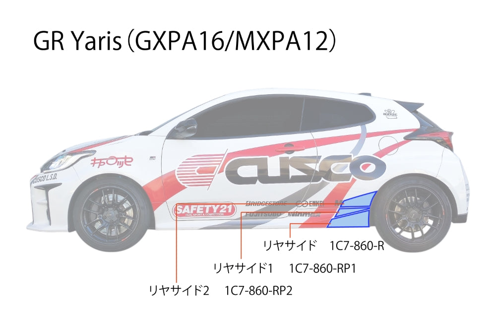 CUSCO 1C7 860 R Плівка захисна задня сторона TOYOTA Yaris GR (GXPA16) Photo-1