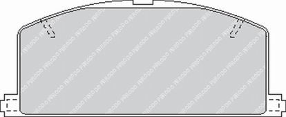 FERODO FCP308R Передні гальмівні колодки DS3000 для TOYOTA MR2 1990 Photo-0