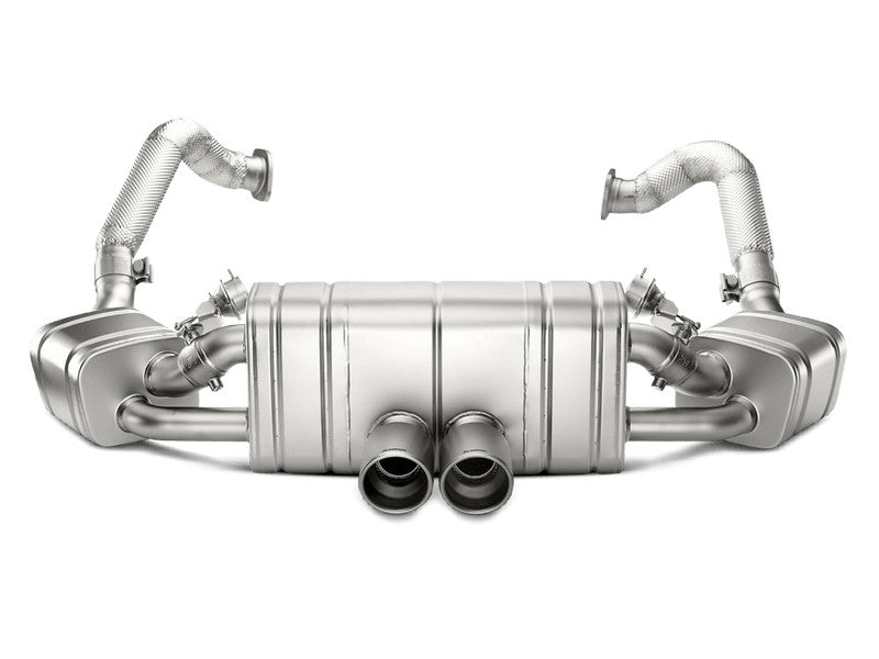 AKRAPOVIC S-PO981SO2-HT Вихлопна система Slip-On (титан) для PORSCHE 981 Cayman GT4 2016 Photo-1