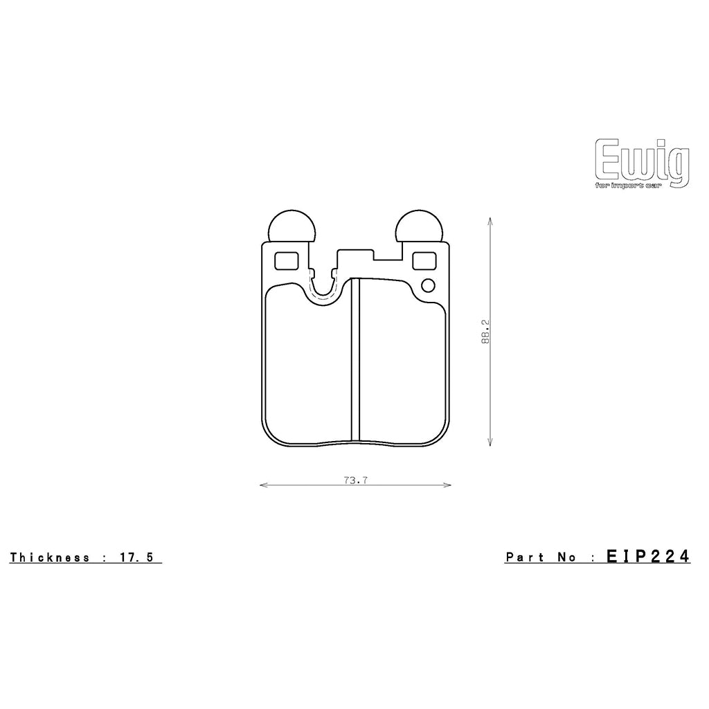 ENDLESS EIP224MA45B Задні гальмівні колодки MA45B для BMW M2 (F87) / M3 (F80) / M4 (F82) Photo-1