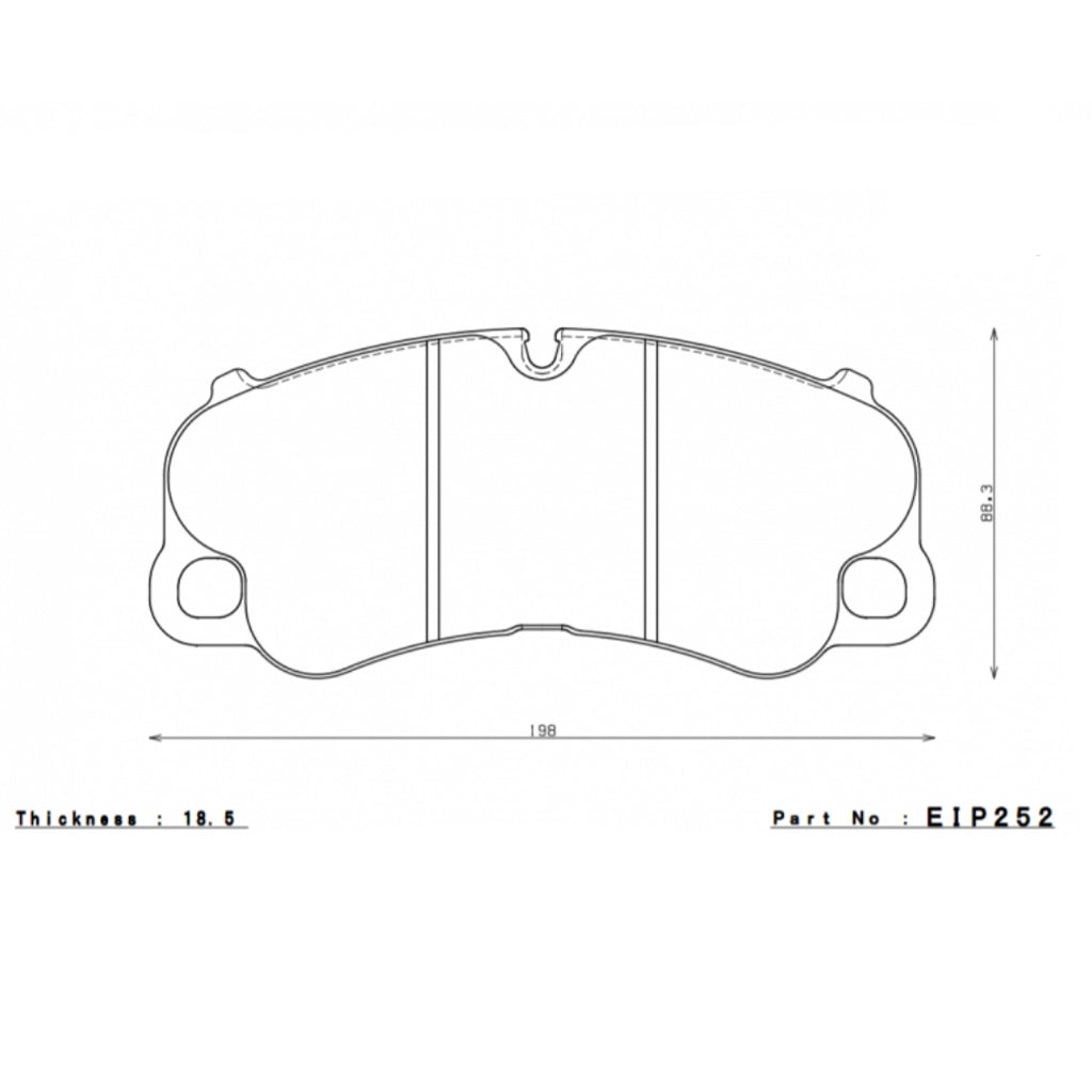 ENDLESS EIP252MA45B Колодки гальмівні передні MA45B для PORSCHE 911GT3 / GT3RS / Turbo S (991) PCCB Photo-1