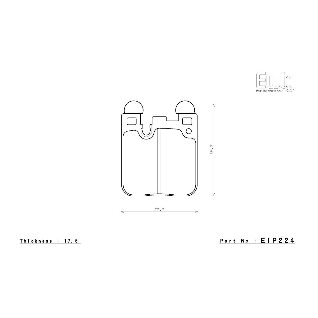 ENDLESS EIP224ME22 Задні гальмівні колодки ME22 для BMW M2 (F87) / M3 (F80) / M4 (F82) Photo-4