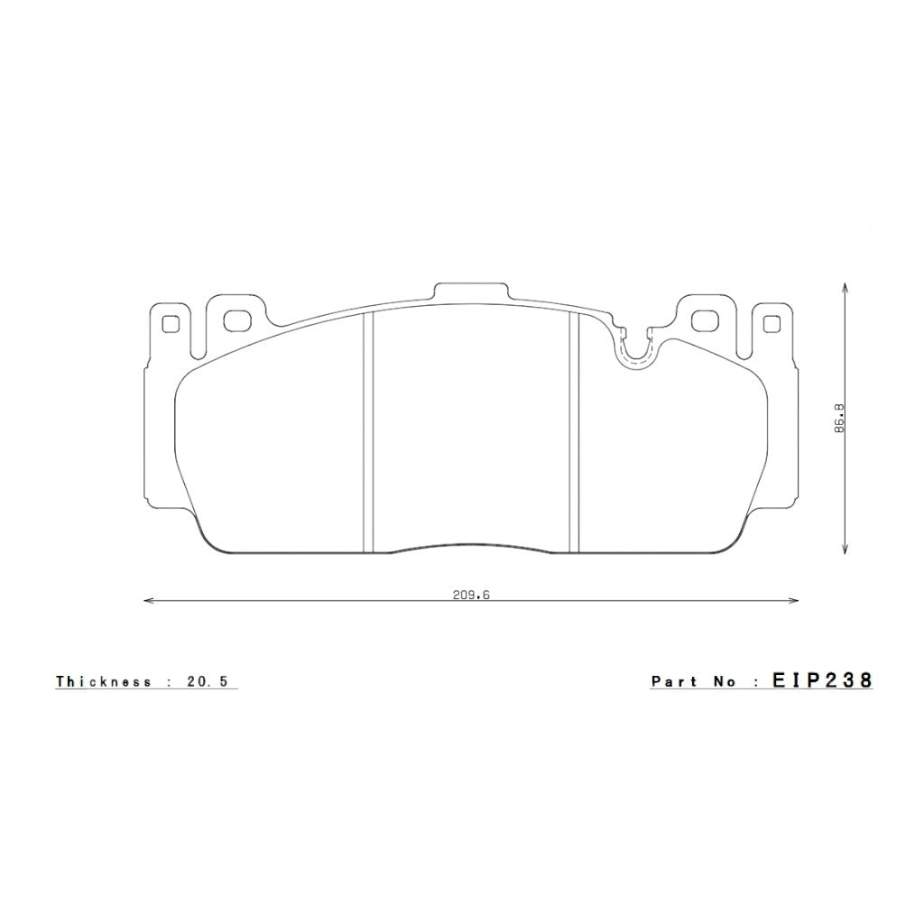 ENDLESS EIP238ME22 Передні гальмівні колодки ME22 для BMW M2 Competition (F87) / M5 (F10) / M6 (F12 / F13) Photo-1