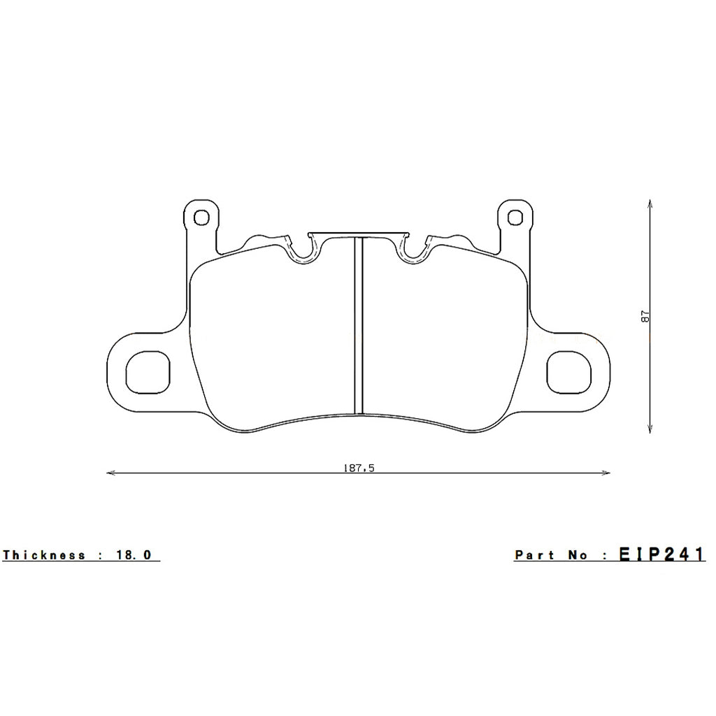 ENDLESS EIP241MA45B Задні гальмівні колодки для PORSCHE 911 GT3 / GT3RS / Turbos S (991) / Cayman GT4 (981) Photo-1