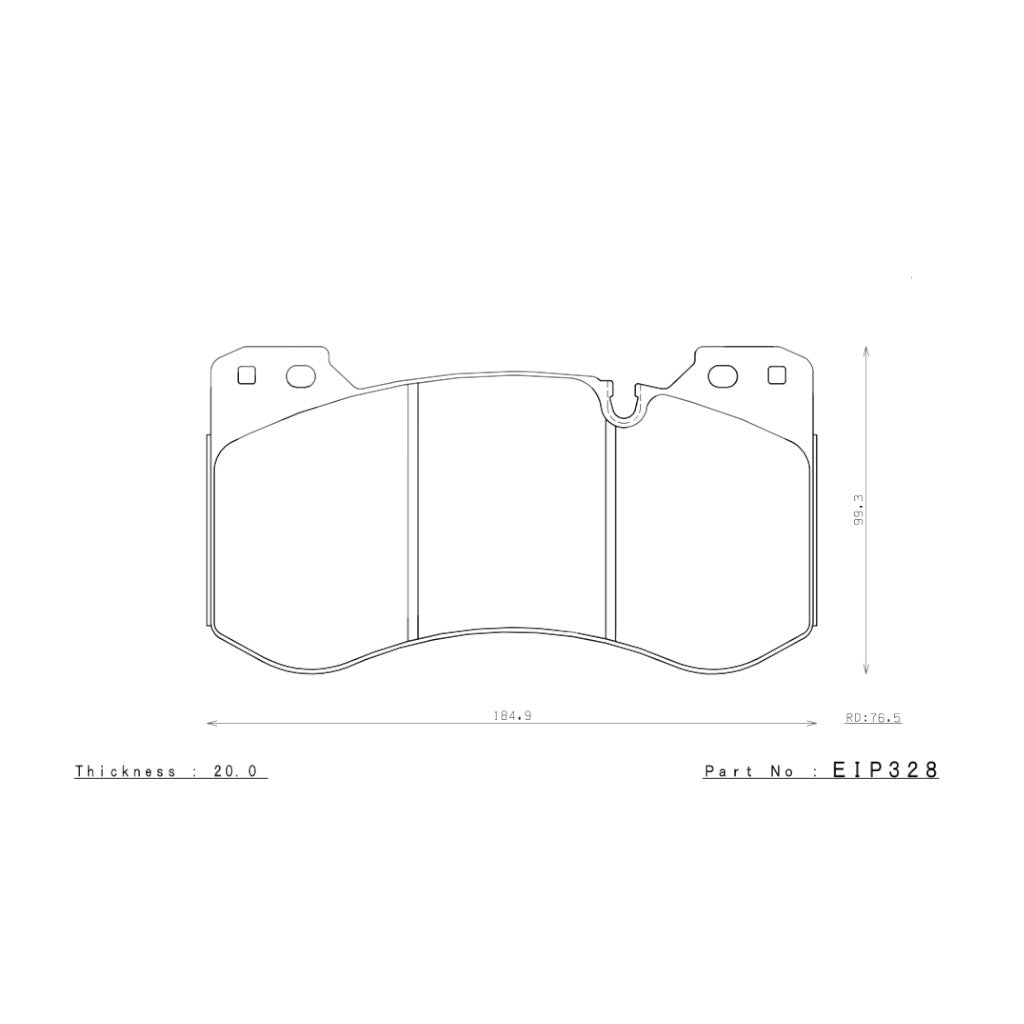 ENDLESS EIP328CCDA Передні гальмівні колодки для BMW M2 (G87) / M3 (G80) / M4 (G82) (карбон-кераміка) Photo-1