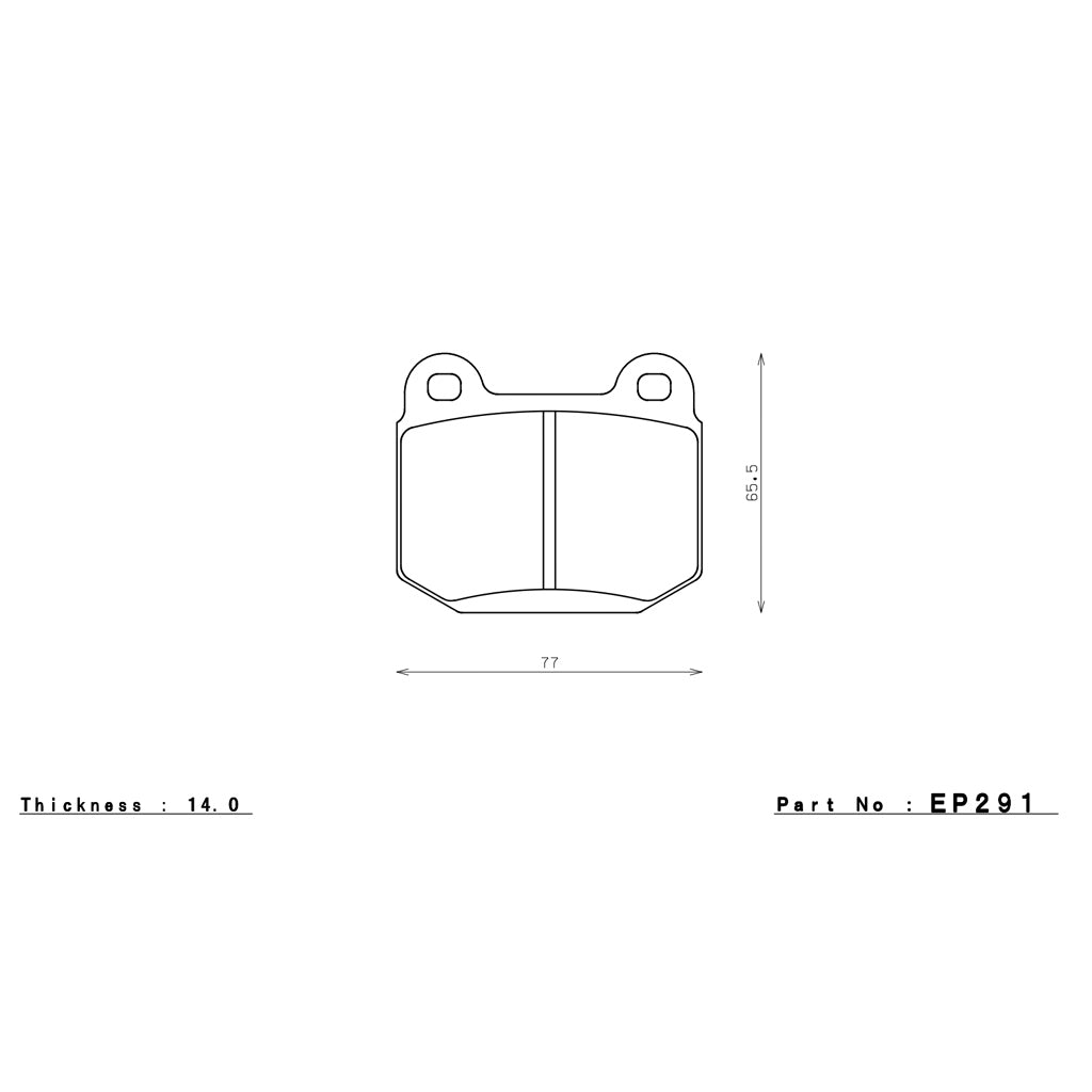 ENDLESS EP291MX72 Гальмівні колодки задні для SUBARU STI/MITSUBISHI EVO/NISSAN 350Z/GT-R R33/R34 Photo-2