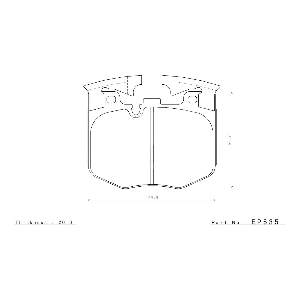 ENDLESS EP535MX72PL Передні гальмівні колодки MX72PLUS для TOYOTA GR Supra A90 Photo-1
