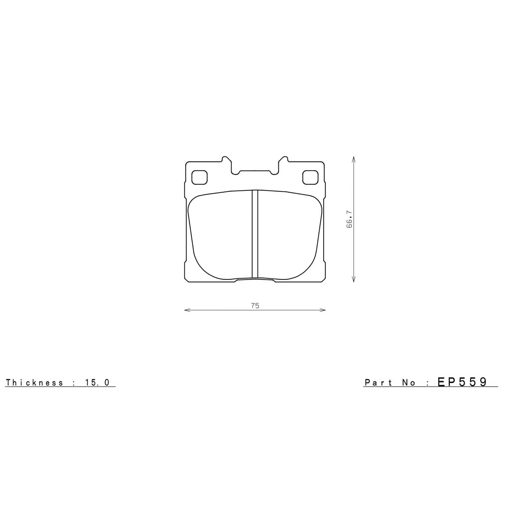 ENDLESS EP559ME20 Задні гальмівні колодки для TOYOTA GR Yaris 2020+ Photo-1