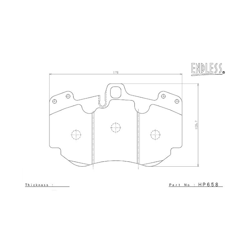 ENDLESS HP658MA45B Передні гальмівні колодки для LAMBORGHINI Huracan / AUDI R8 / A8 з керамічними гальмами Photo-1