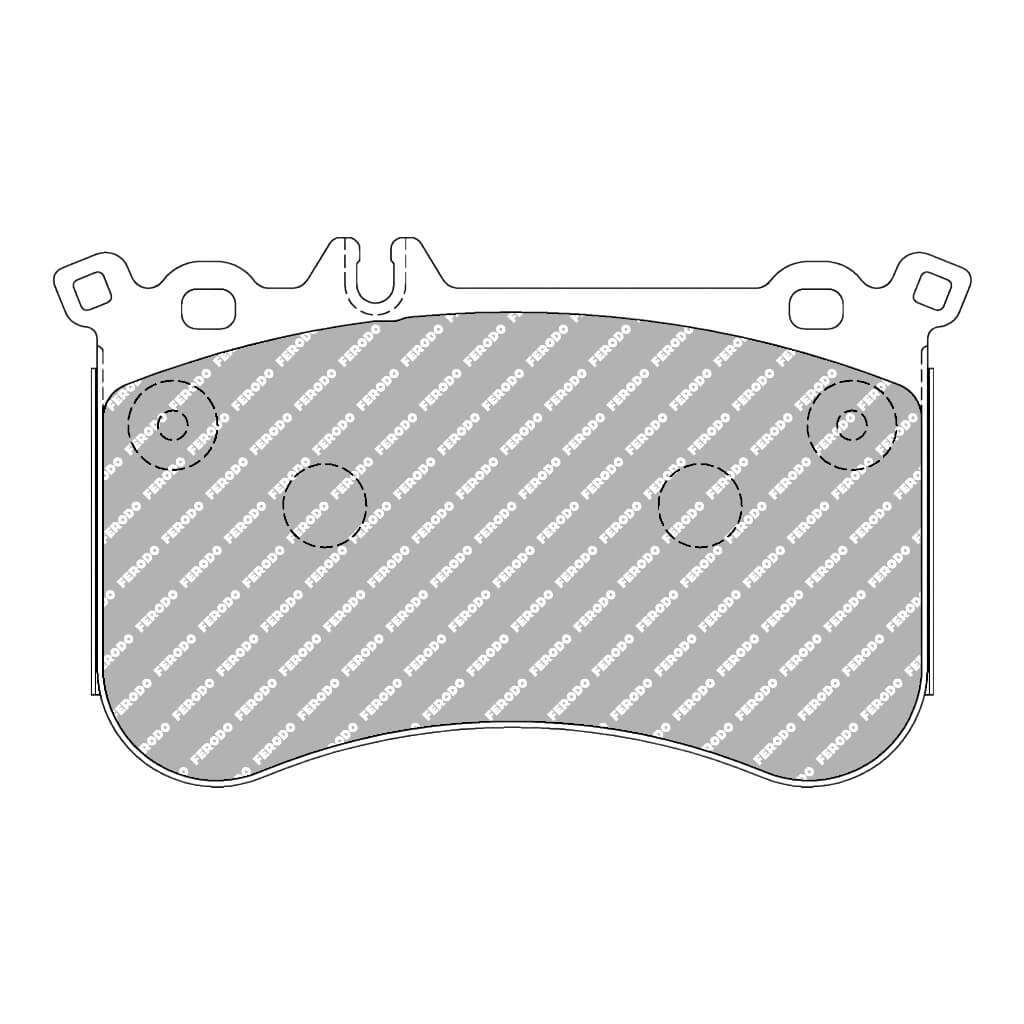 FERODO FCP4806H Передні гальмівні колодки DS2500 для MERCEDES-BENZ A 45 AMG (W176) / CLA 45 AMG (C117) / GLA 45 AMG (X156) Photo-0