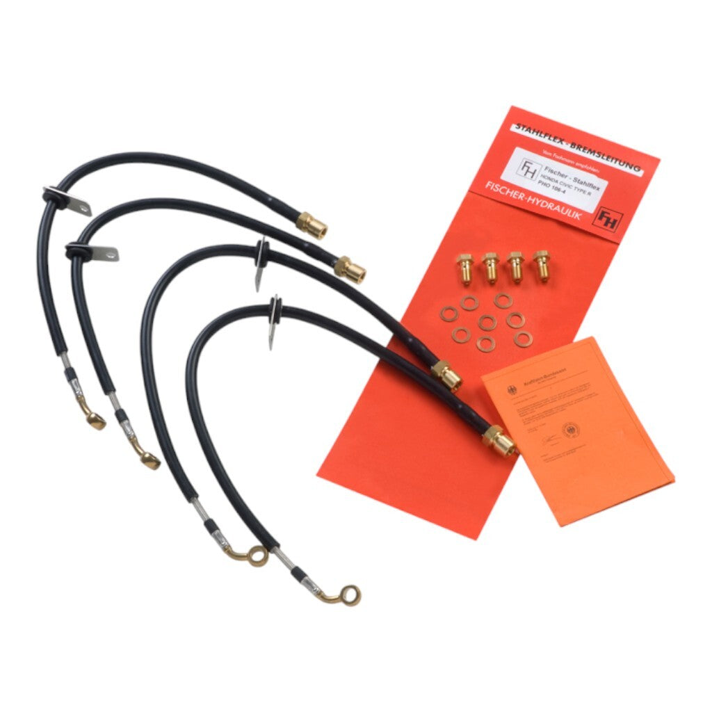 FISCHER PBM110-6.4 Комплект армованих гальмівних шлангів (нержавіюча сталь) для BMW M5 (E34) Photo-0