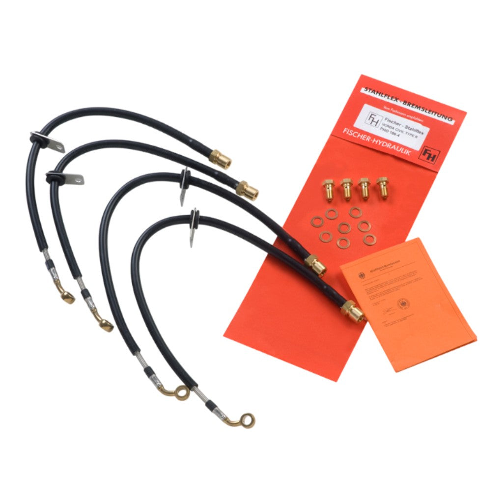 FISCHER PBM129-4.10 Комплект армованих гальмівних шлангів, синій для BMW M2 (F87) / BMW M240i / M235i (F22) Photo-0