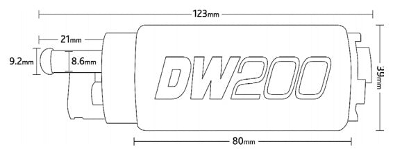 DEATSCHWERKS 9-201-1000 Насос паливний DW200, що містить інсталяційний комплектом Photo-1