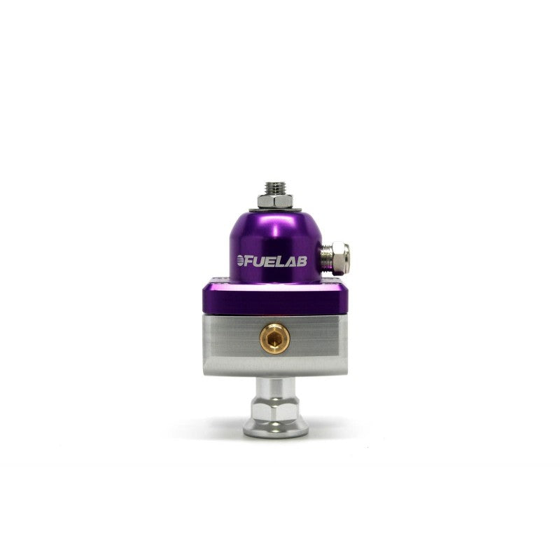 FUELAB 57501-4 Міні регулятор тиску палива блокуючого типу карбюраторний (4-12 psi, 6AN-In, 6AN-Out) Фіолетовий Photo-1 