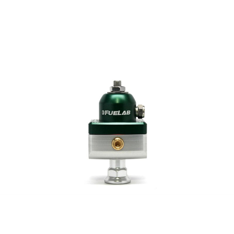 FUELAB 55502-6 Регулятор тиску палива блокувального типу карбюраторний (1-3 psi, 8AN-In, 8AN-Out) Зелений Photo-1 