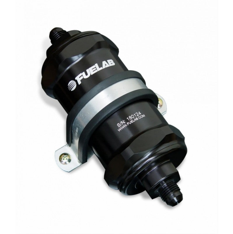 FUELAB 81823-1 Паливний фільтр лінійного типу (10AN вхід/вихід, 3″ 100 мікрон нержавіюча сталь) Чорний Photo-0