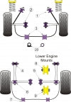 POWERFLEX PFR76-305 x2 Втулка заднього внутрішнього важеля тяги для TOYOTA MR2 (1991 - 1995) Photo-1