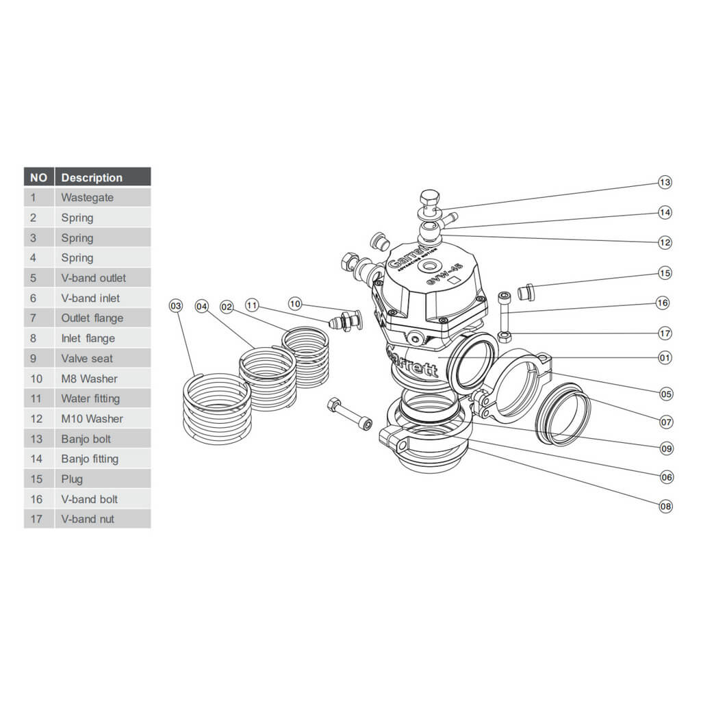 GARRETT 894649-0001 Приварний вхідний фланець клапана 45 мм для GVW-45 Photo-1