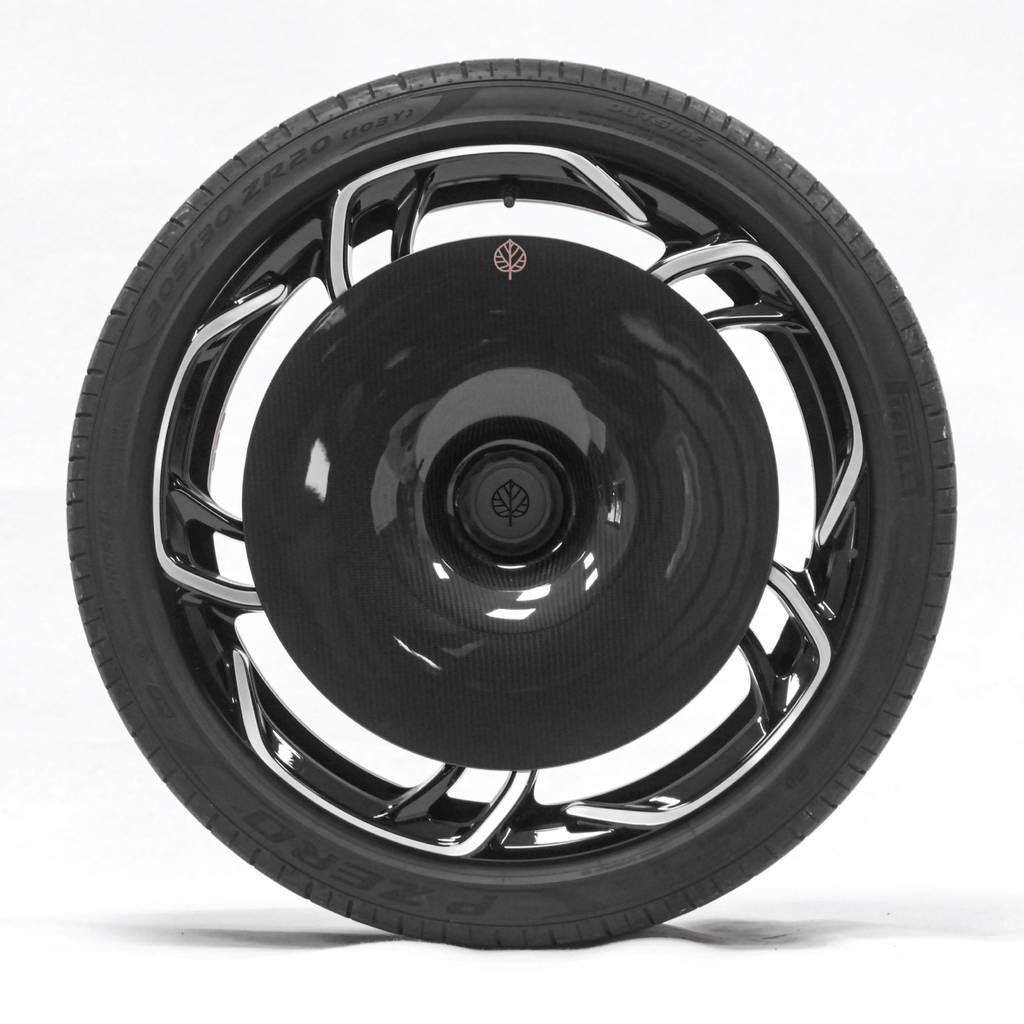 GOLD LEAF ADEVO-MCL750S-GL Ковпаки коліс Aero Disc EVO (карбон / глянець) для MCLAREN 750S OEM диски Photo-1