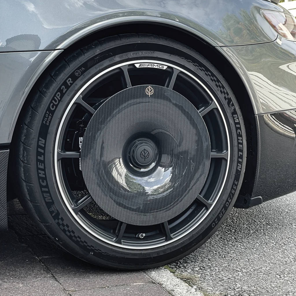 GOLD LEAF ADEVO-AMGGT-GL Ковпаки коліс Aero Disc EVO (карбон / глянець) для MERCEDES-AMG GT Black Series OEM диски Photo-3