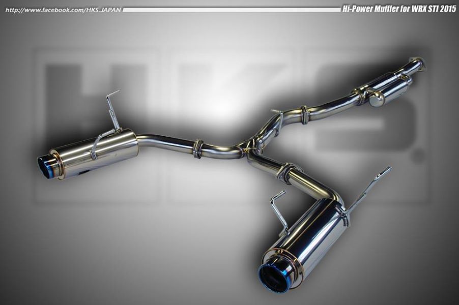 HKS 31006-BF001 Вихлопна система HI-POWER MUFFLER для SUBARU WRX STI 2014+ Photo-0