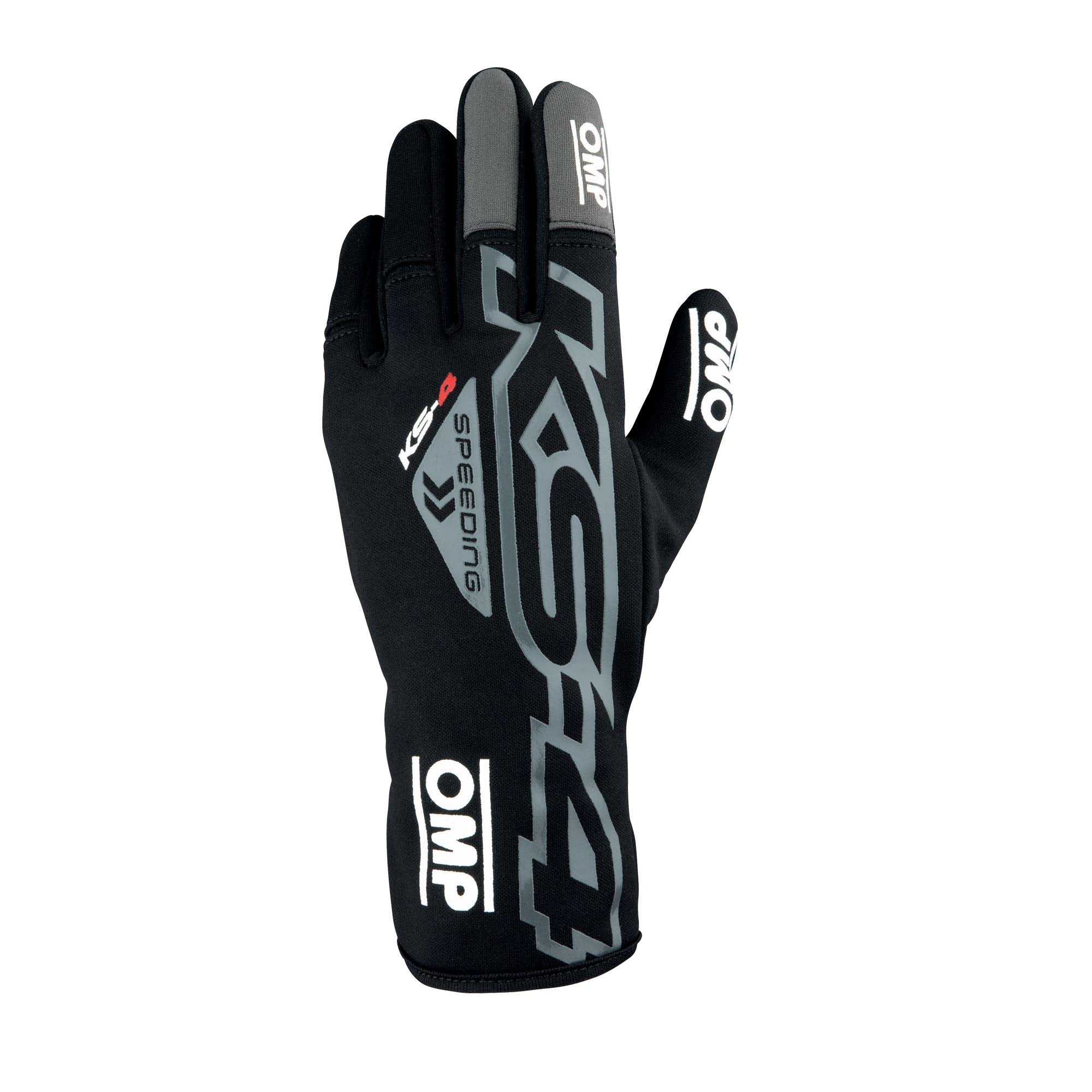 OMP KB0-2750-A01-071-S Рукавички для картингу KS-4 Gloves my2023, чорні, розмір S Photo-0