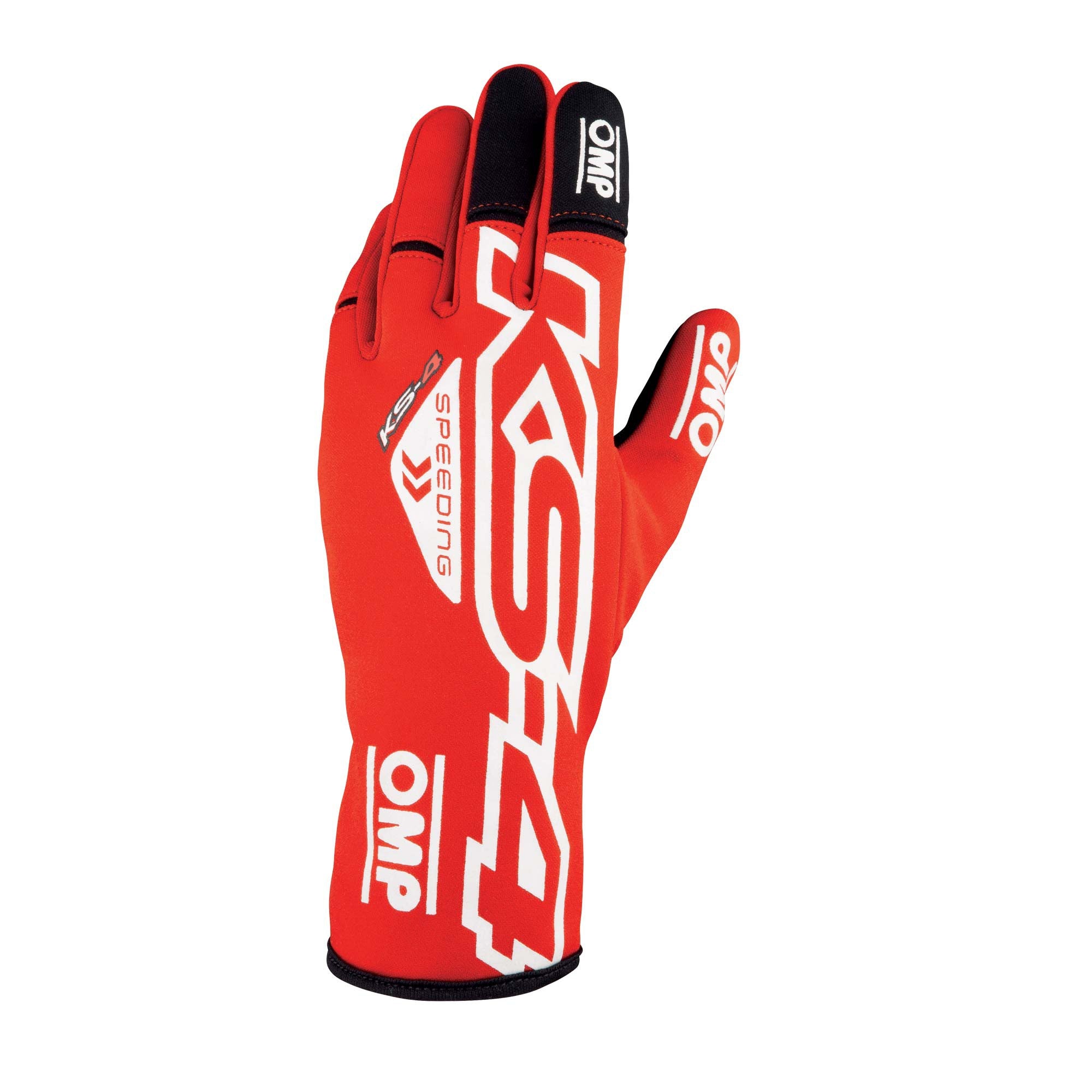 OMP KB0-2750-A01-063-XL Рукавички для картингу KS-4 Gloves my2023, червоно-білі, розмір XL Photo-0