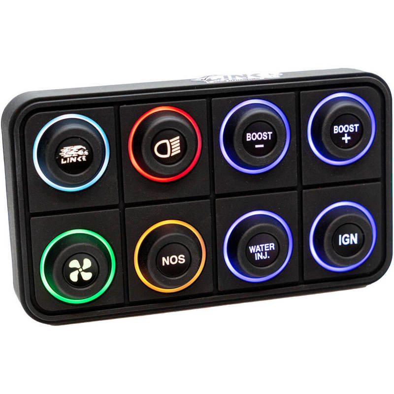 Link ECU 101-0237 CAN-клавіатура на 8 кнопок (2x4) зі змінними вставками 15 мм (продається окремо) Photo-0