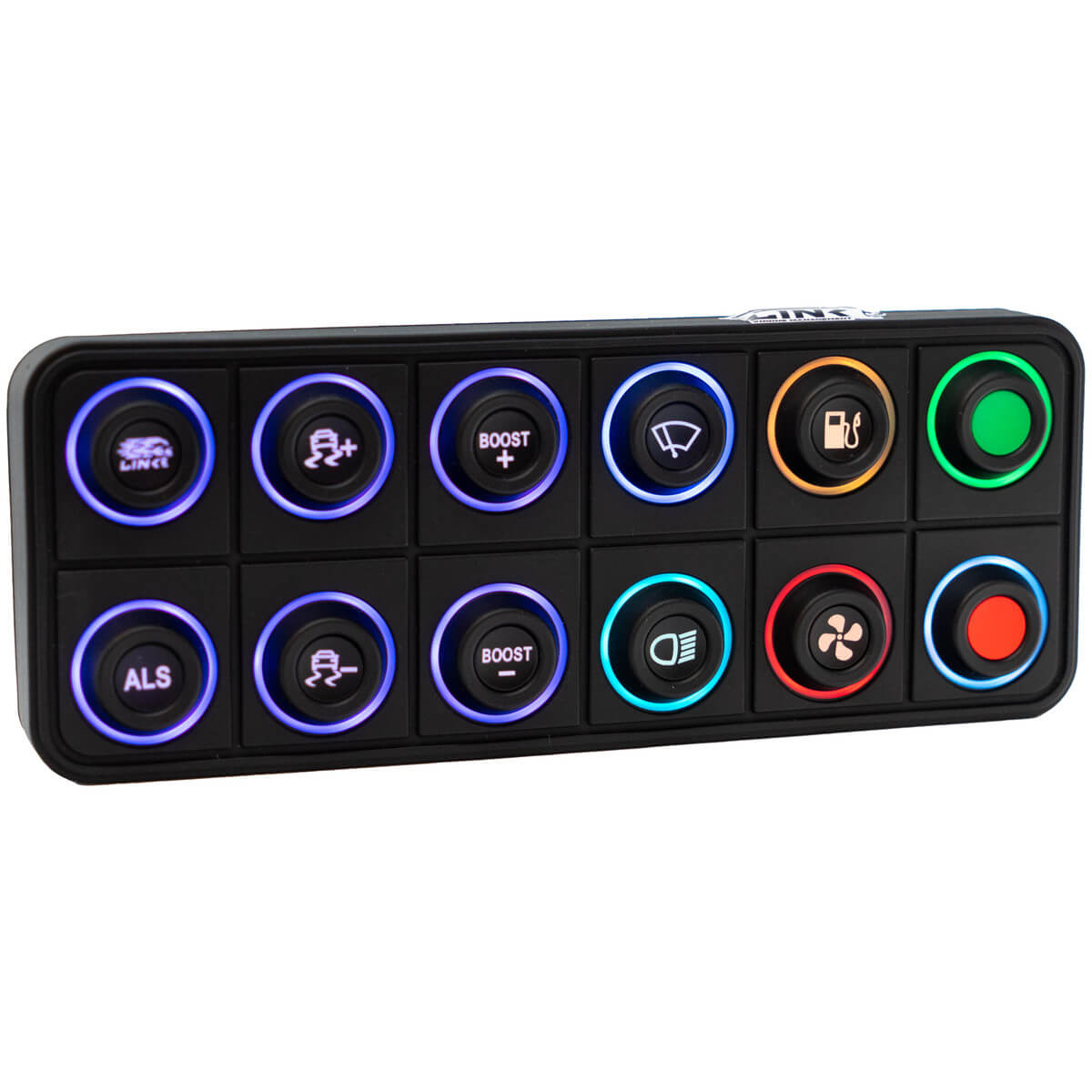 Link ECU 101-0239 CAN-клавіатура на 12 кнопок (2x6) зі змінними вставками 15 мм (продається окремо) Photo-0