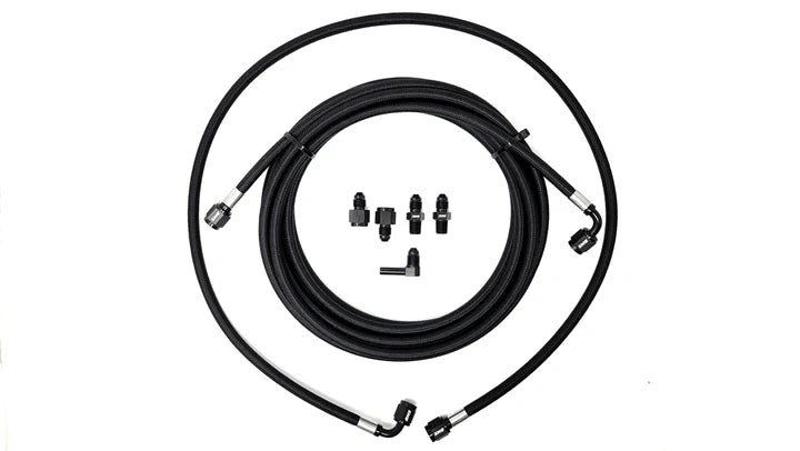 BMS Twin Nozzle 21ft Line Комплект для модернізації системи впорскування води/метанолу (WMI) з обплетенням зі сталі Photo-0