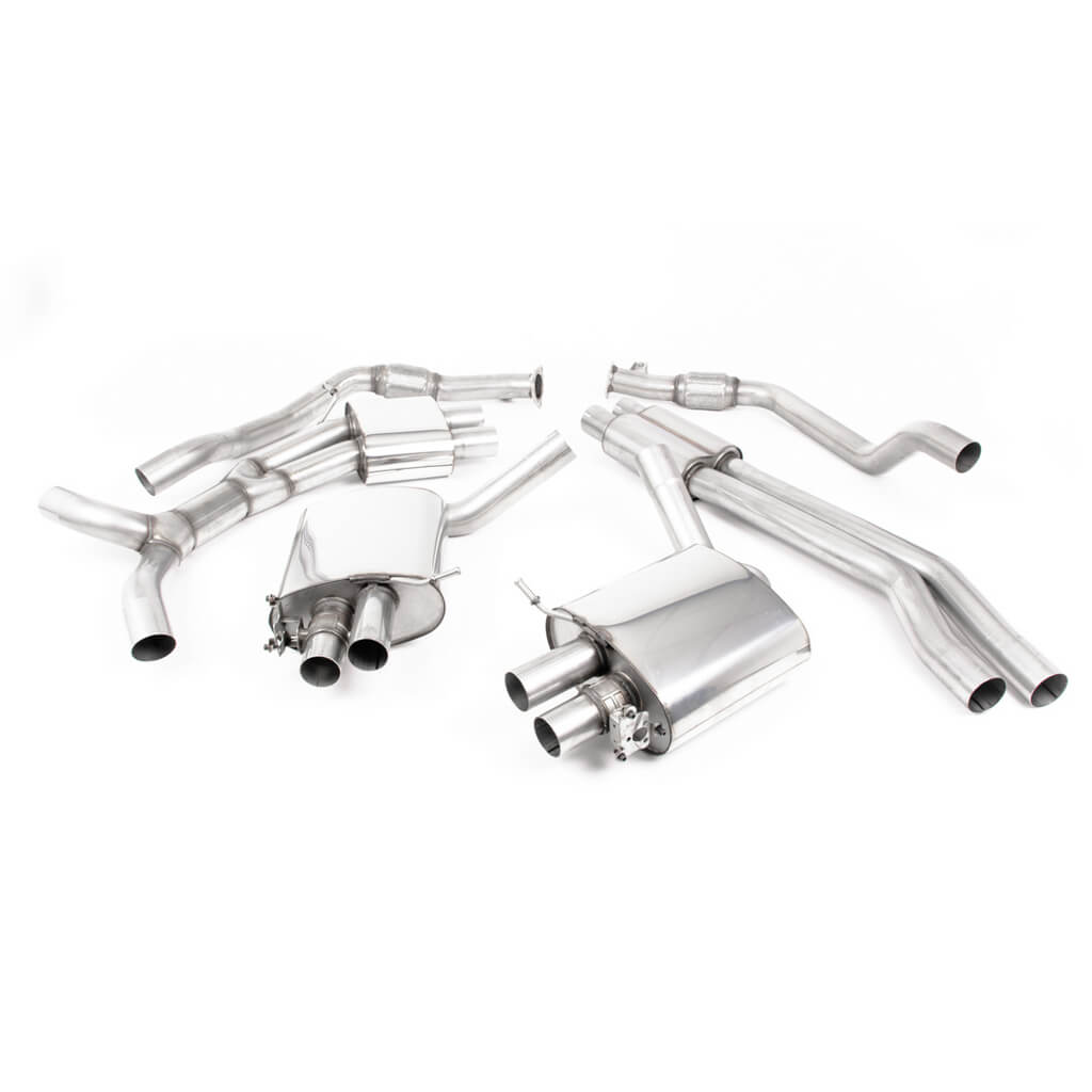 MILLTEK SSXAU1004 Вихлопна система Cat-Back, 2.76" (насадки - синій титан) для AUDI RS5 Sportback (B9.5) Non-OPF 2019- Photo-0