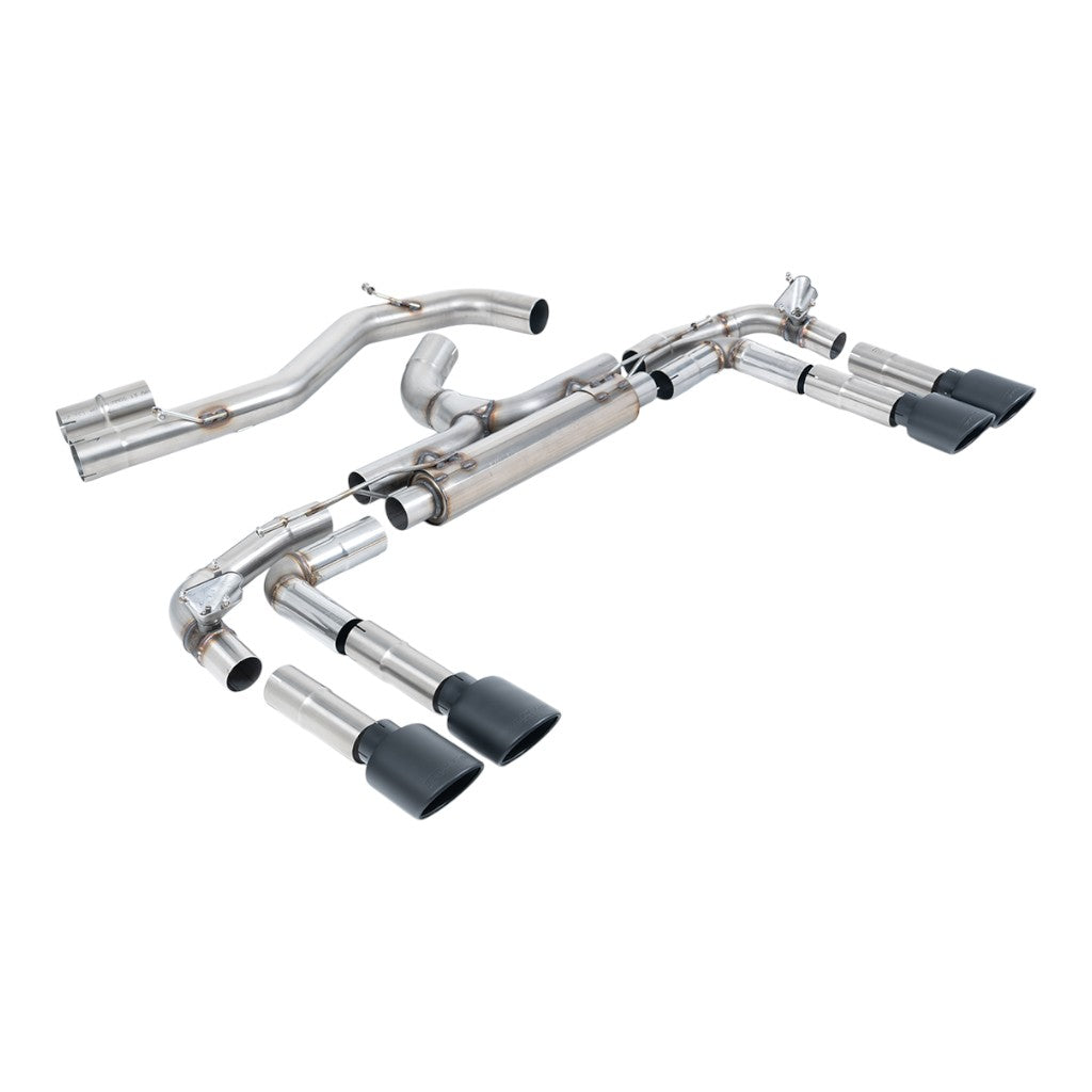 MILLTEK SSXAU1018 Вихлопна система Cat-Back, 3.15" (насадки - чорний Cerakote) для AUDI S3 2.0TFSI (8Y) 2020- Photo-0