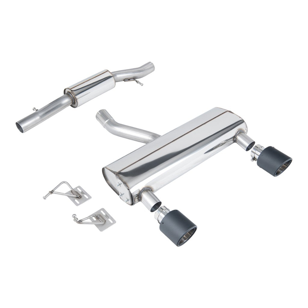 MILLTEK SSXAU1040 Вихлопна система Cat-Back, 2.76" (насадки JET-115, карбон) для AUDI TT 3.2L (8N) 2003-2006 Photo-0