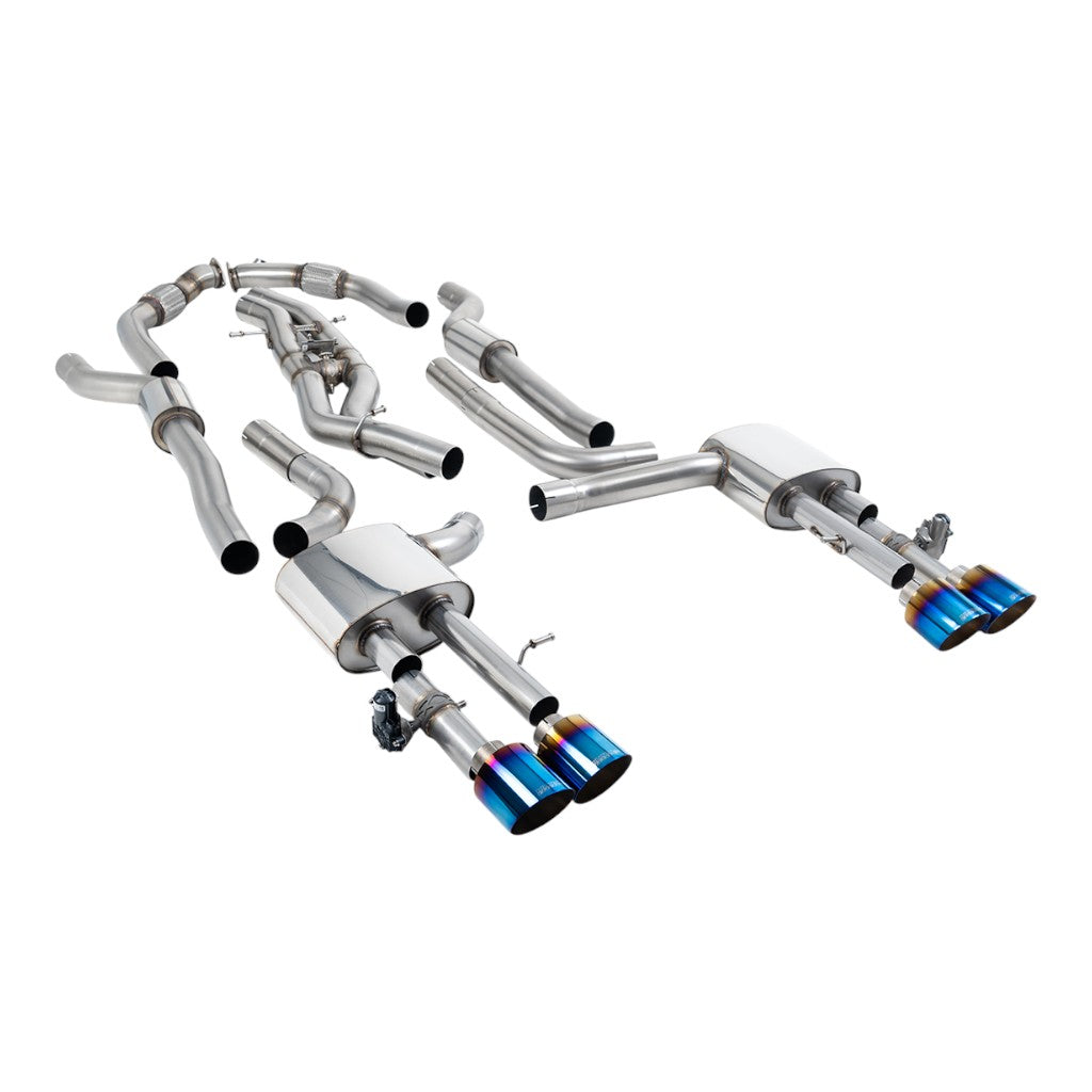 MILLTEK SSXAU1063 Вихлопна система Cat-Back, 3.15" (насадки GT-115, синій титан) для AUDI S8 (D5) Non-OPF/GPF 2020- Photo-0