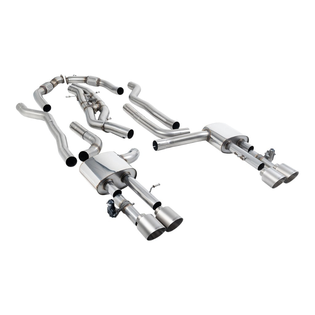 MILLTEK SSXAU1067 Вихлопна система Cat-Back, 3.15" (насадки GT-115, матовий титан) для AUDI S8 (D5) Non-OPF/GPF 2020- Photo-0