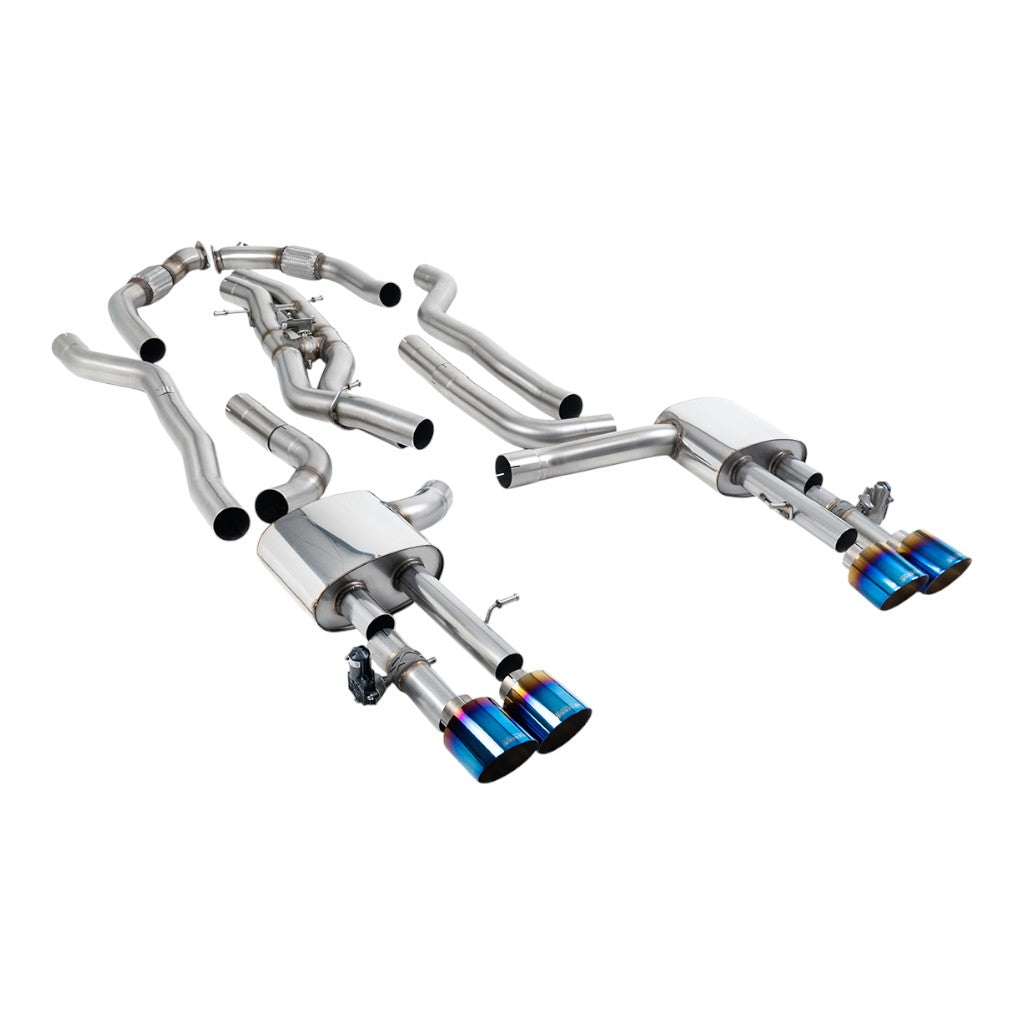MILLTEK SSXAU1068 Вихлопна система Cat-Back, 3.15" (насадки GT-115, синій титан) для AUDI S8 (D5) Non-OPF/GPF 2020- Photo-0