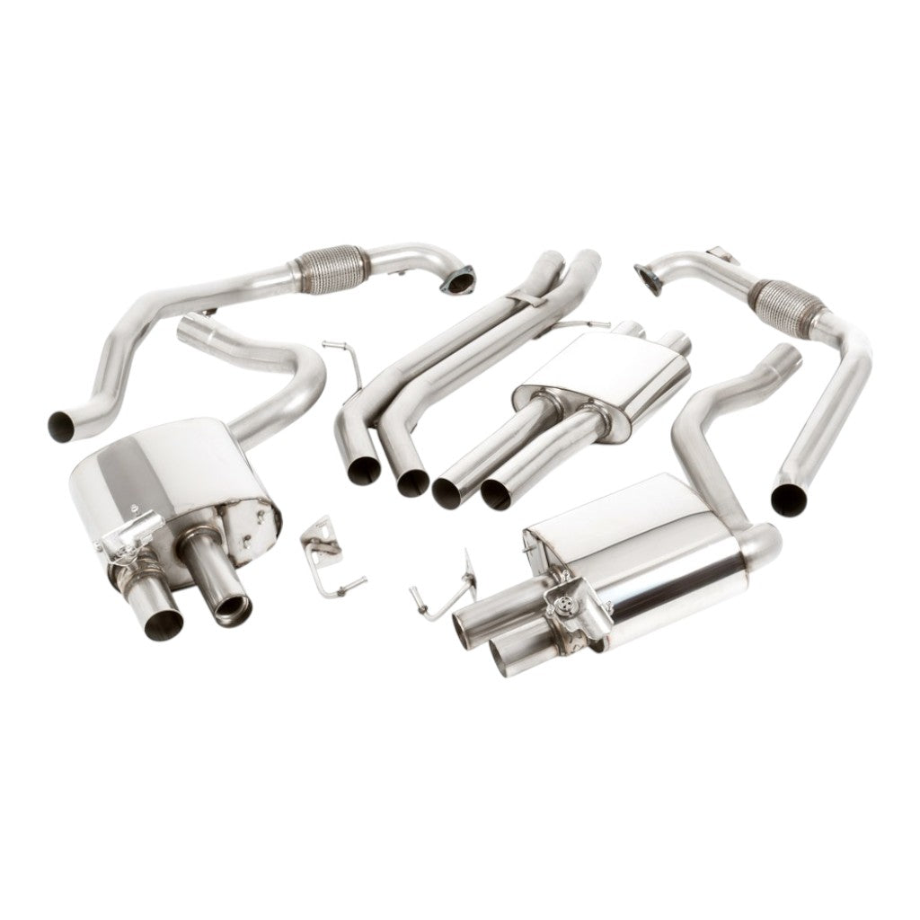 MILLTEK SSXAU1095 Вихлопна система Cat-Back, 2.5" (поліровані насадки) для AUDI S4 RHD (B9) 2016- Photo-0