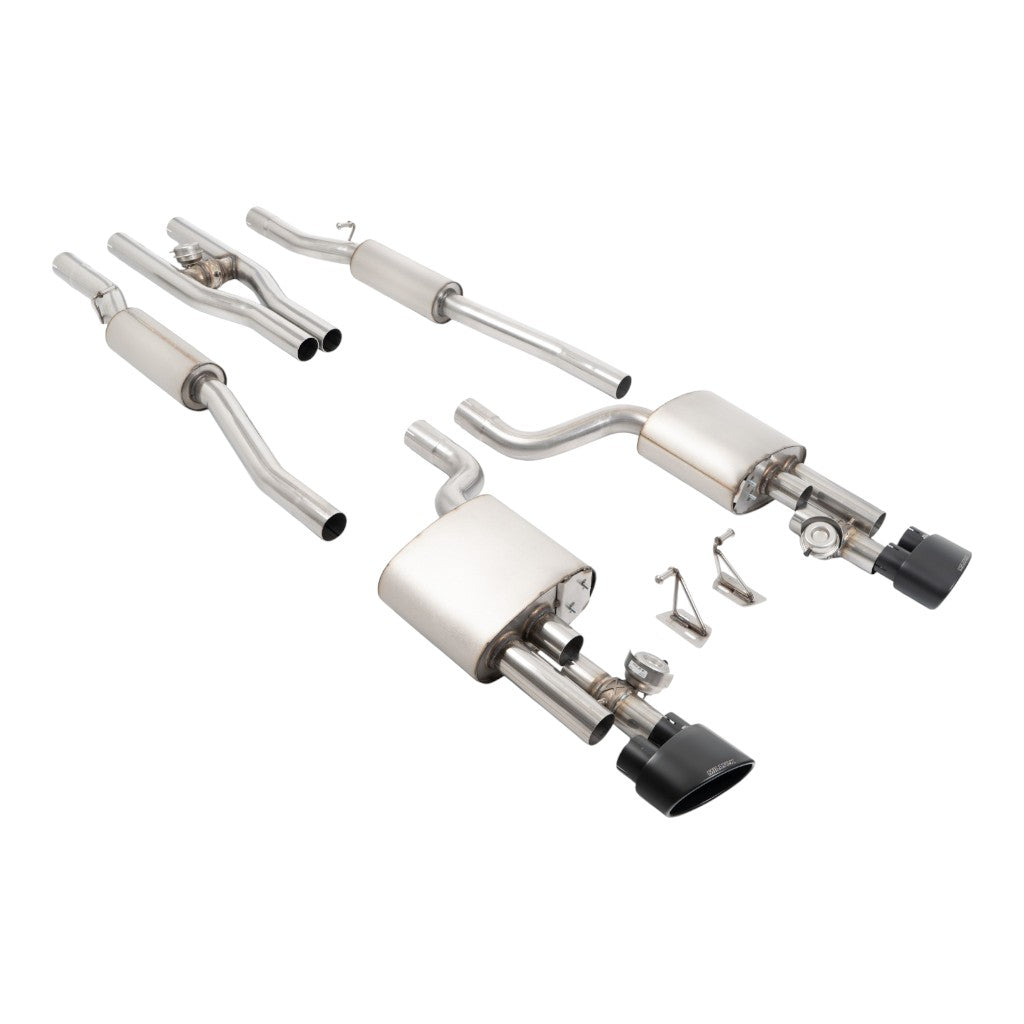 MILLTEK SSXAU1128 Вихлопна система Cat-Back, 2.5'' (насадки - чорний Cerakote) для AUDI RS4 (B7) 2006-2007 Photo-0