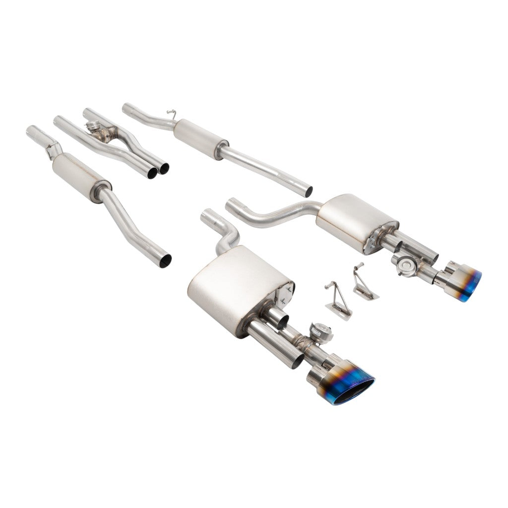 MILLTEK SSXAU1130 Вихлопна система Cat-Back, 2.5'' (насадки - синій титан) для AUDI RS4 (B7) 2006-2007 Photo-0