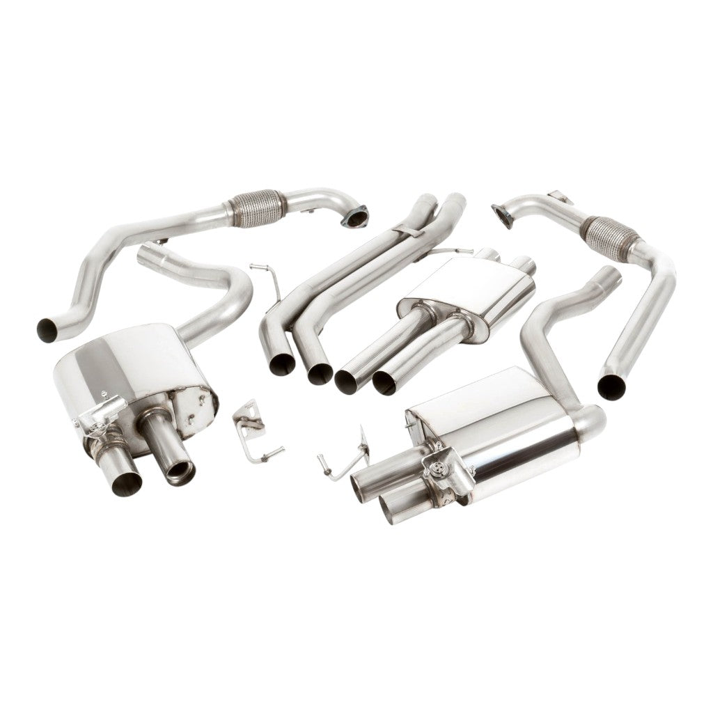 MILLTEK SSXAU1177 Вихлопна система Cat-Back, 2.5'' (насадки GT-90, синій титан) для AUDI S5 Sportback RHD (B9) 2017- Photo-0