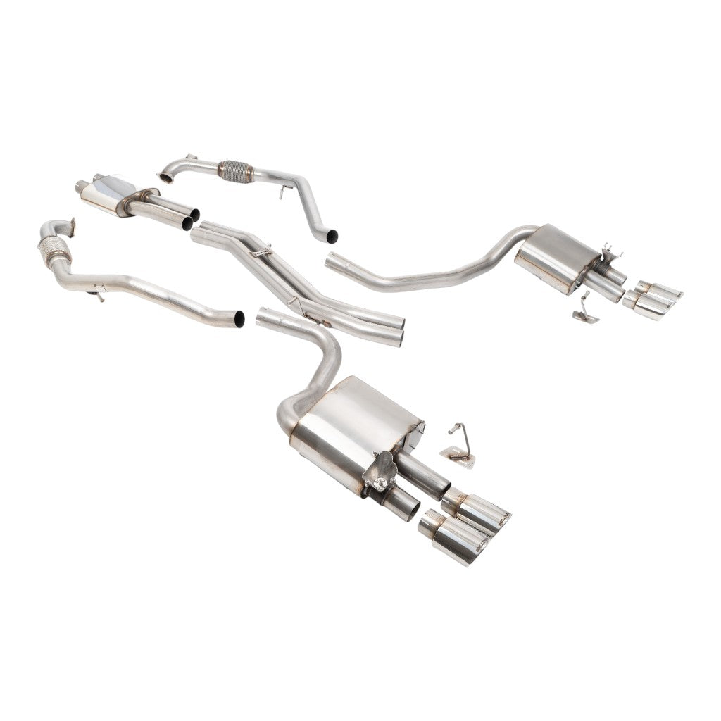 MILLTEK SSXAU1196 Вихлопна система Cat-Back, 2.5'' (поліровані насадки) для AUDI S5 Sportback RHD (B9) 2017- Photo-0