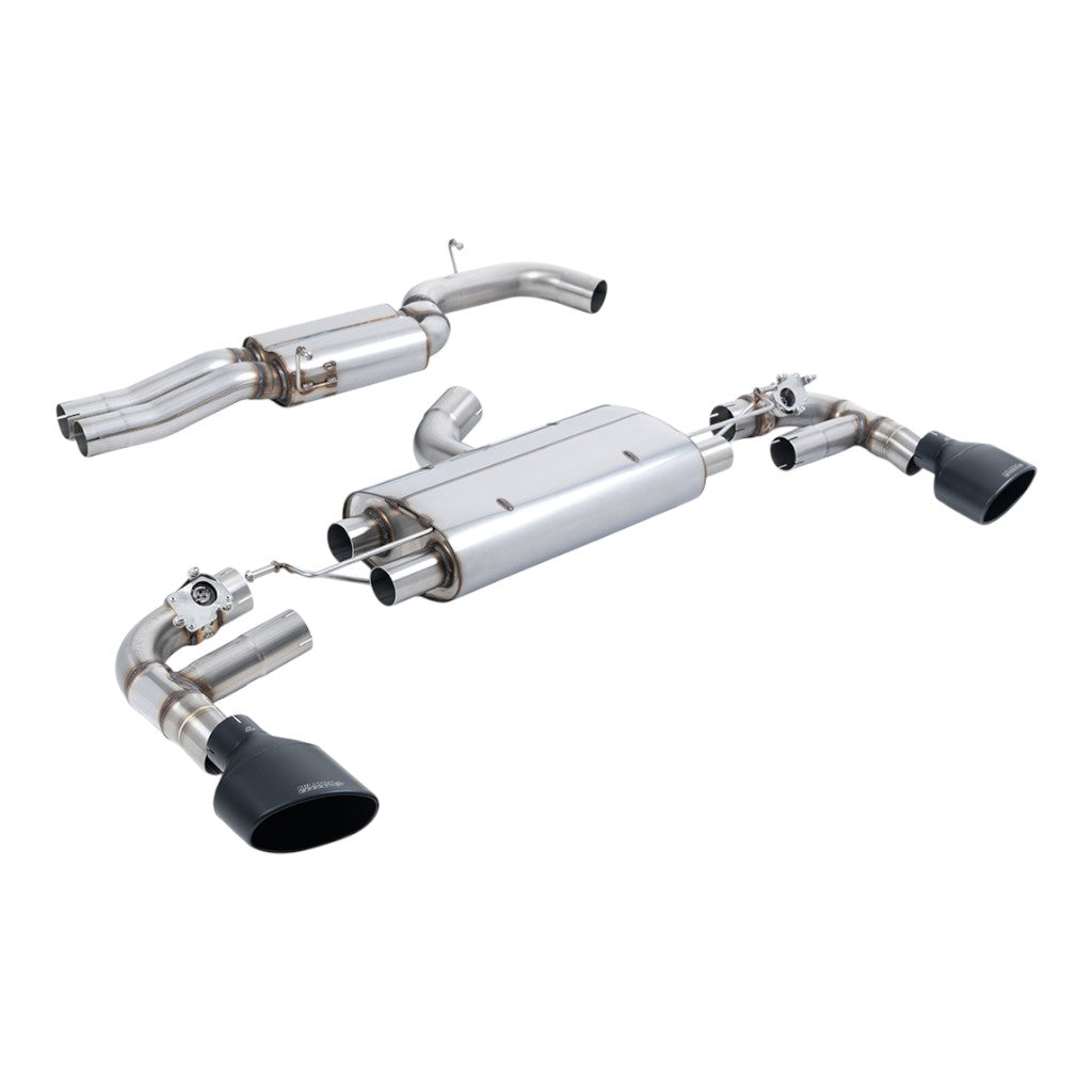 MILLTEK SSXAU960 Вихлопна система Cat-Back, 3.15" (насадки - чорний Cerakote) для AUDI TTRS 2.5L TFSI Quattro 2016- Photo-0