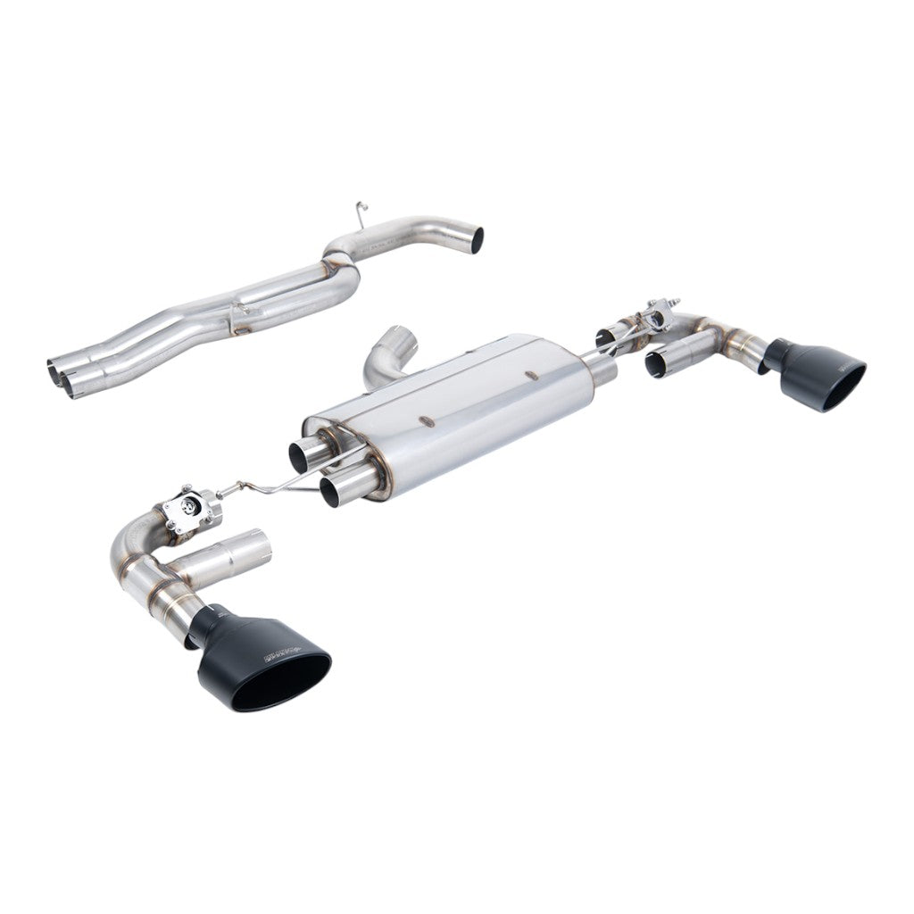 MILLTEK SSXAU962 Вихлопна система Cat-Back, 3.15" (насадки - чорний Cerakote) для AUDI TTRS 2.5L TFSI Quattro 2016- Photo-0